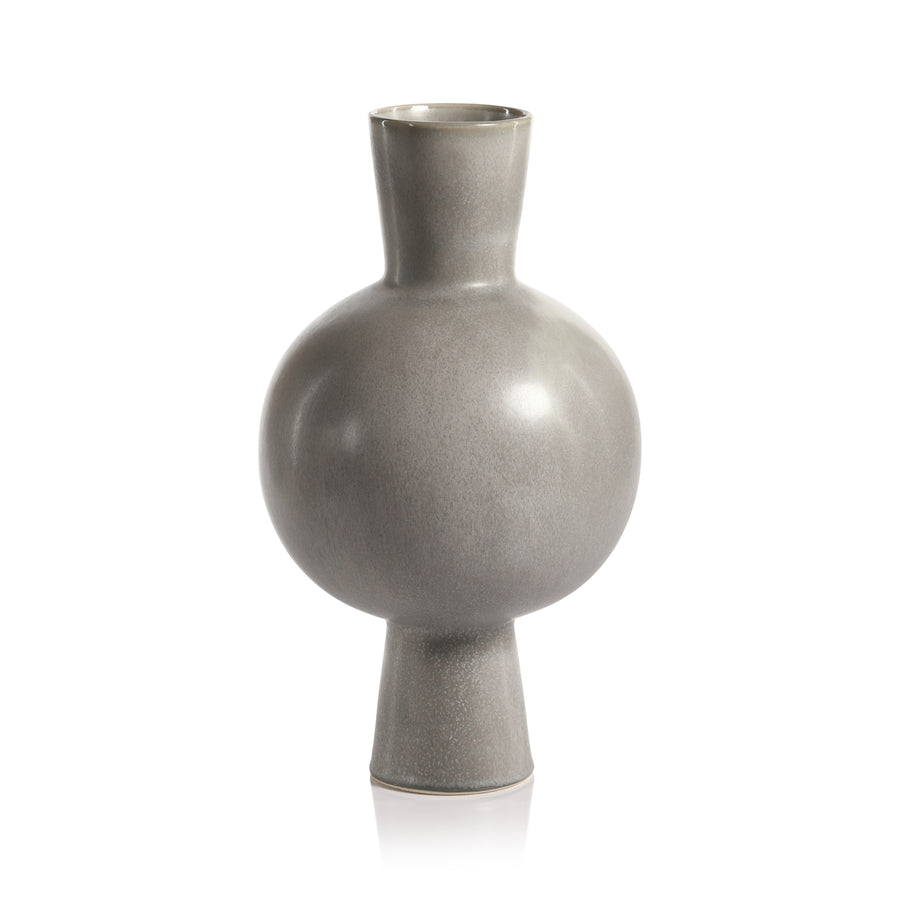 Oslo Grey Stoneware Vase - Vases by Carlyle Avenue