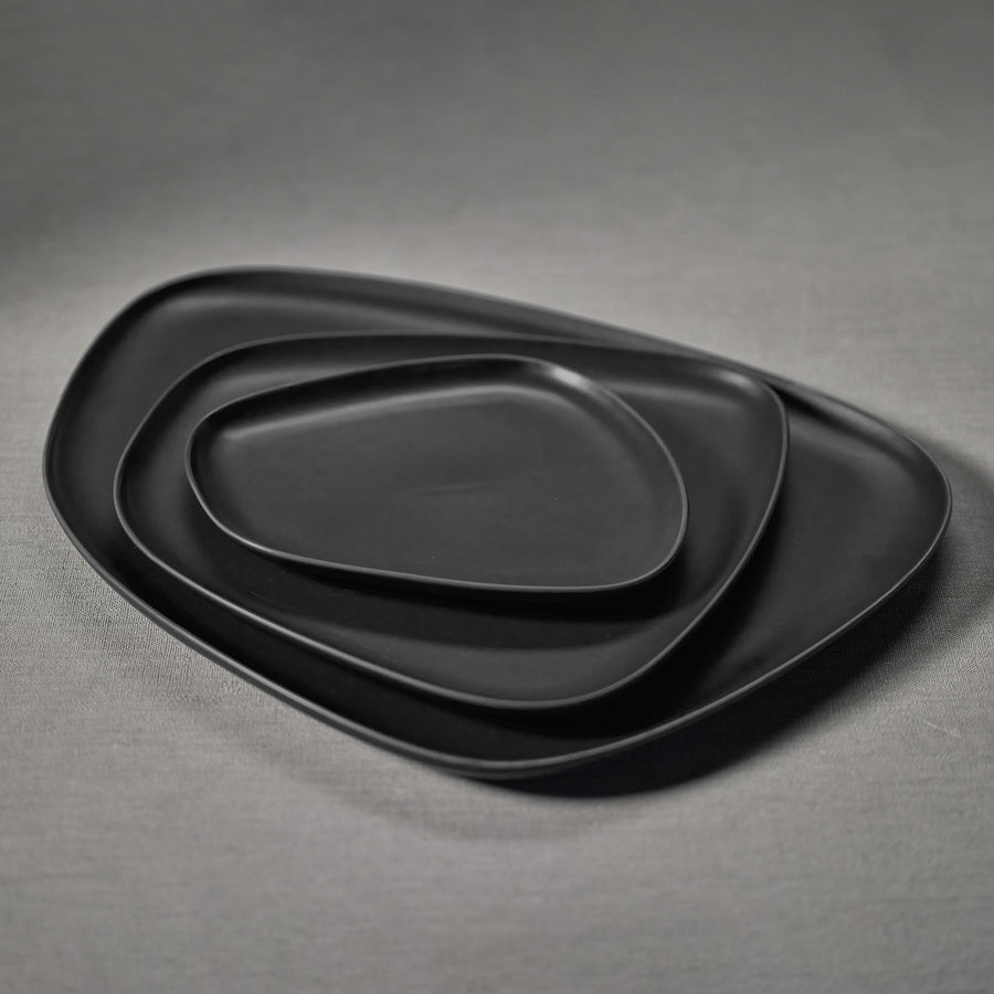 Skive Organic Ceramic Platter - Black