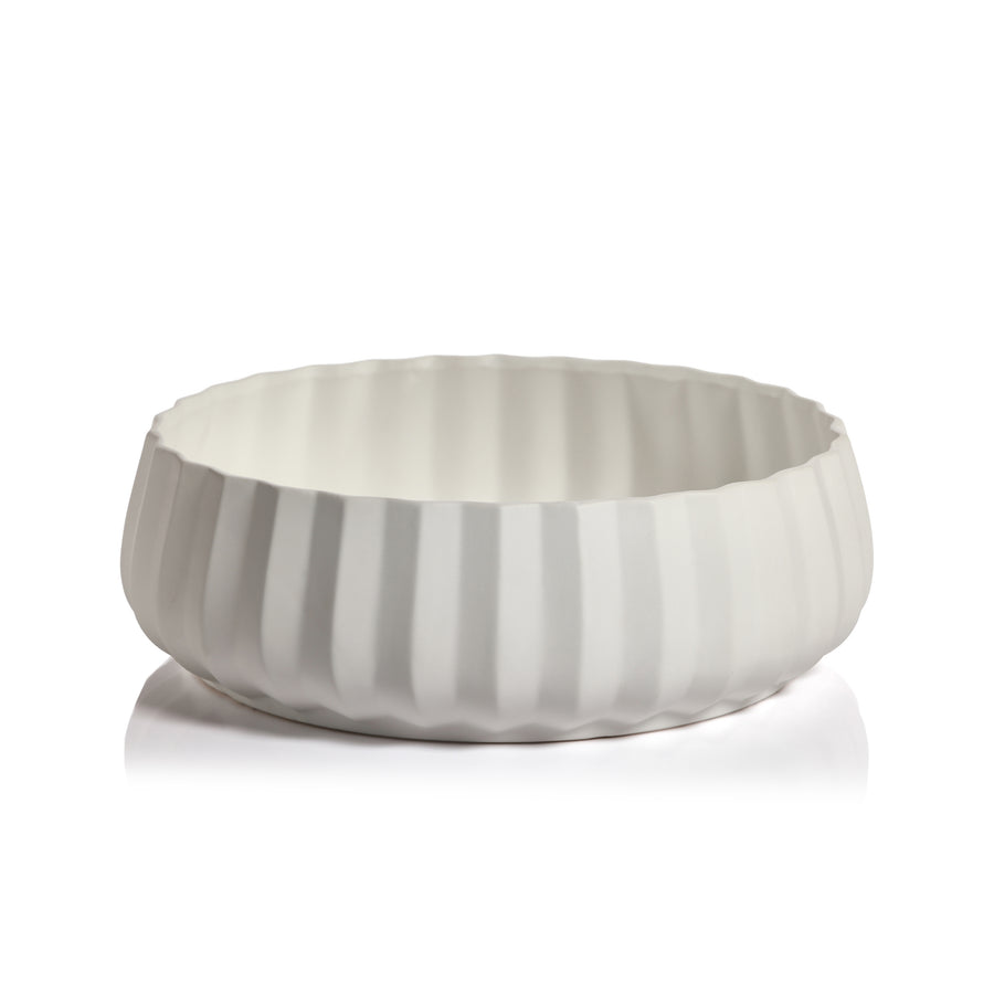 Catalina Ceramic Bowl - White - Decorative Bowls by Carlyle Avenue