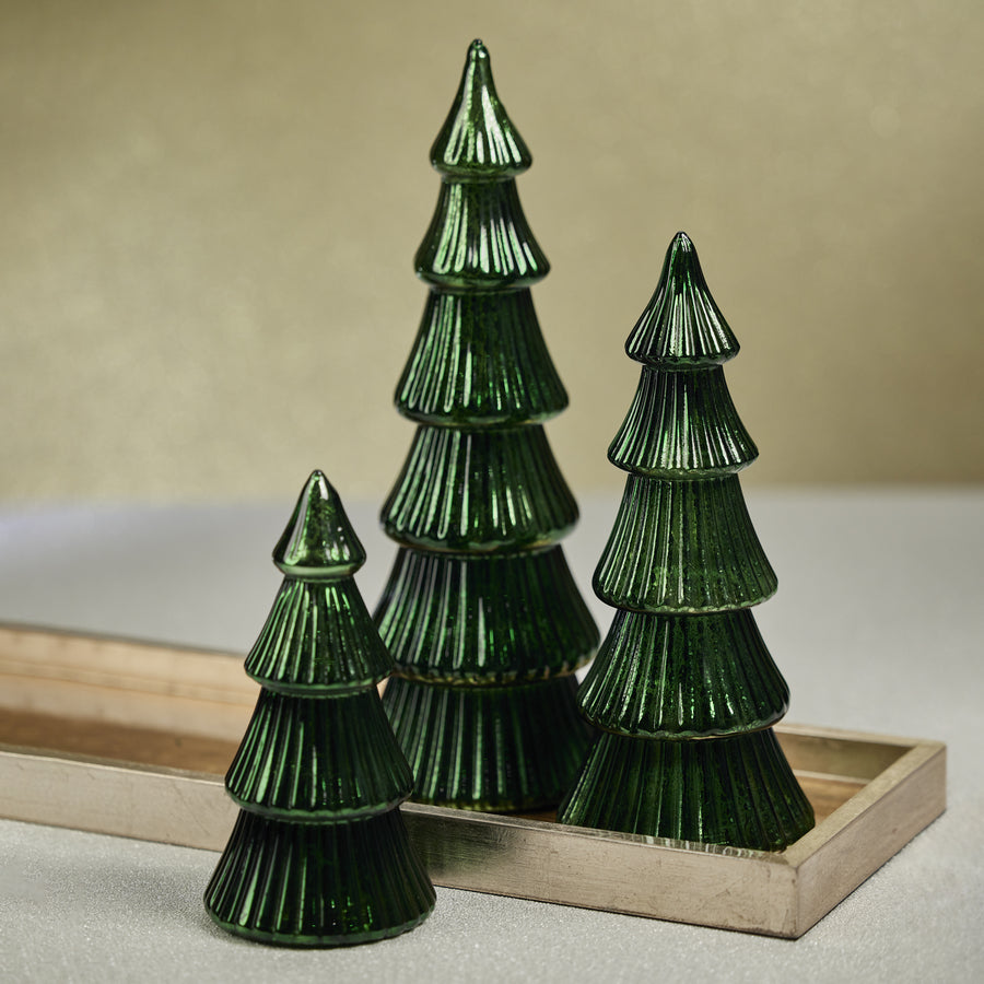 LED Ribbed Antique Tree - Green