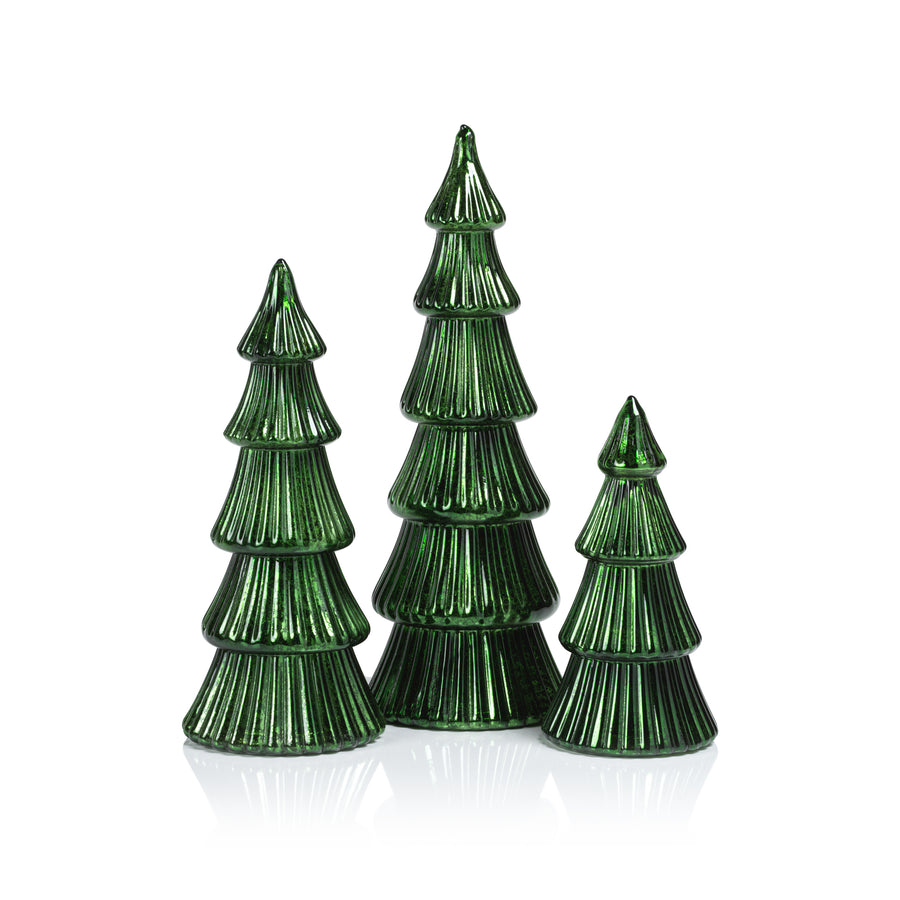LED Ribbed Antique Tree - Green