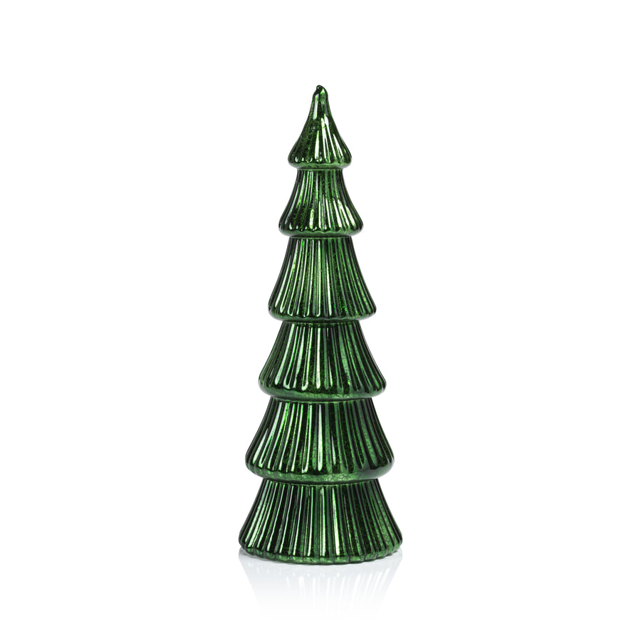 LED Ribbed Antique Tree - Green - Seasonal & Holiday Decorations by Carlyle Avenue