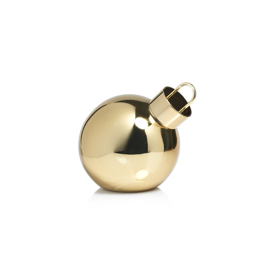 LED Metallic Glass Oversized Ornament Ball - Gold