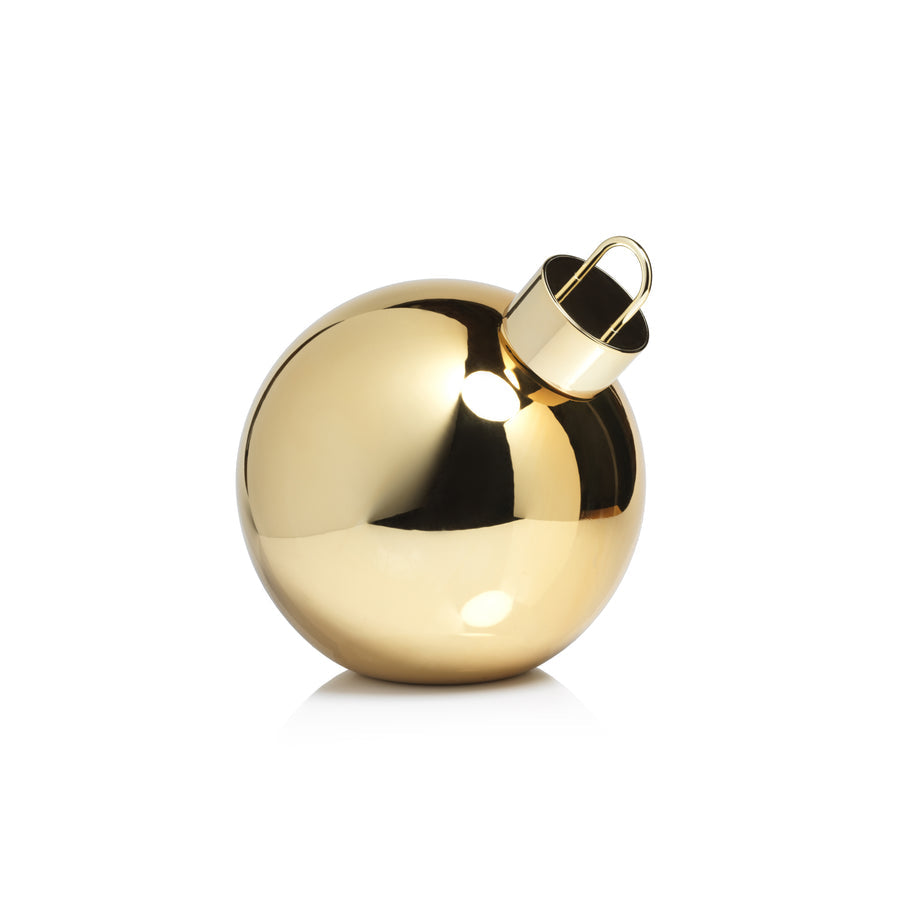 LED Metallic Glass Oversized Ornament Ball - Gold - Holiday Ornaments by Carlyle Avenue