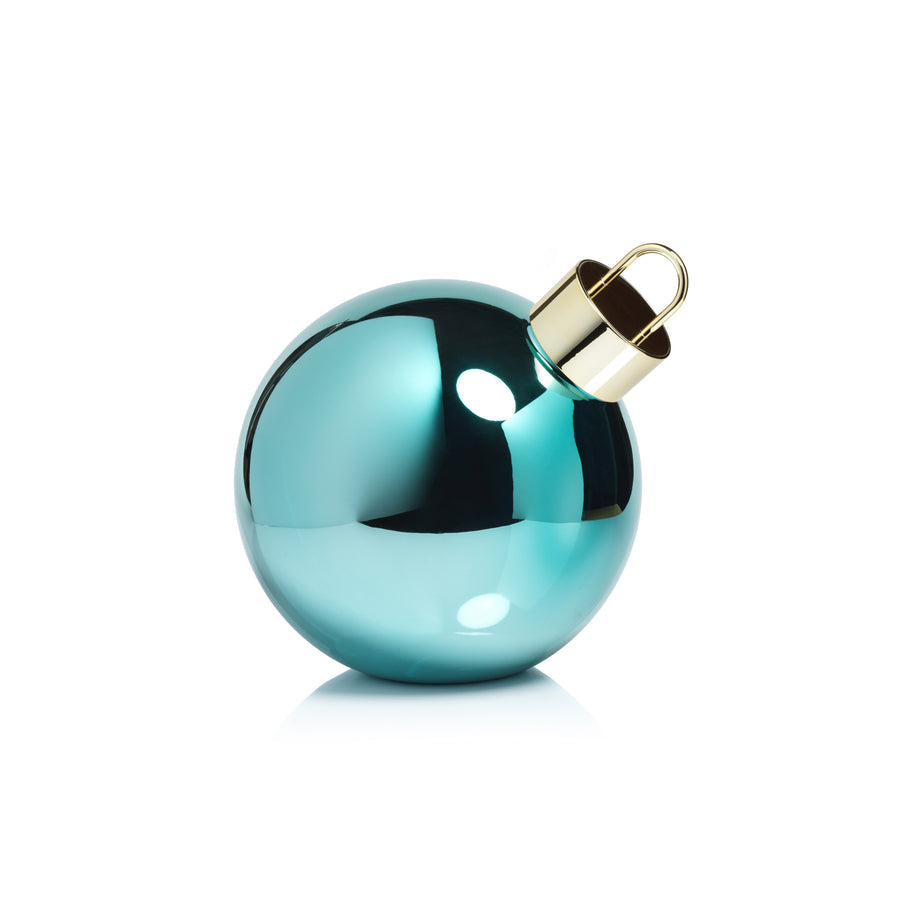 LED Metallic Glass Oversized Ornament Ball - Blue - Holiday Ornaments by Carlyle Avenue