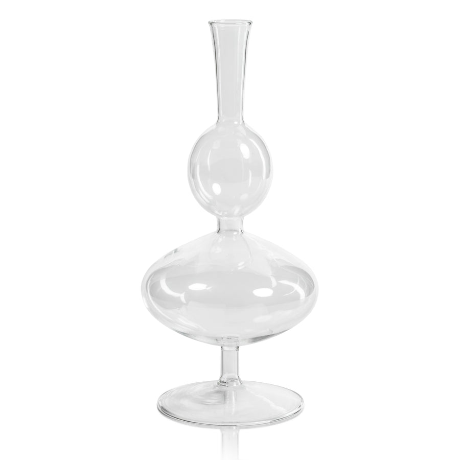 Lily Glass Footed Vases