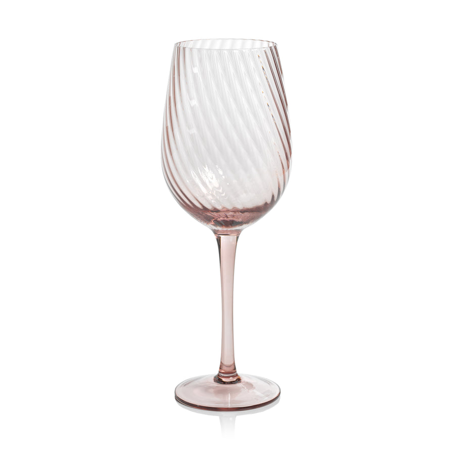 Savoy Optic Swirl Glassware - Lilac