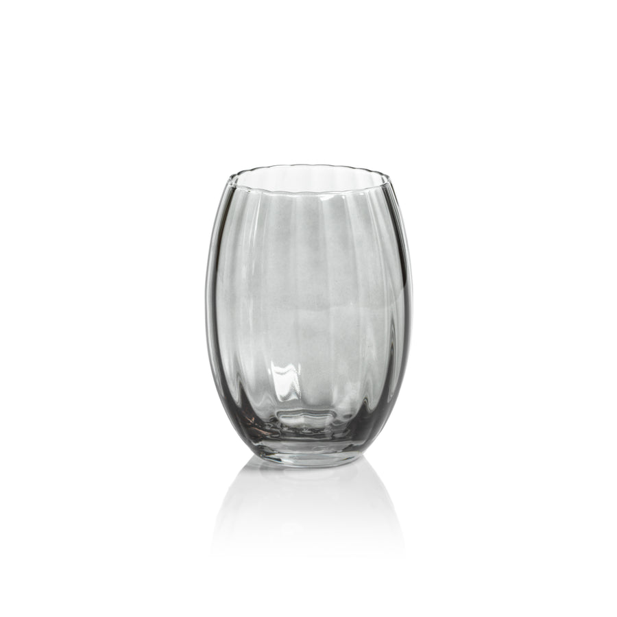Madeleine Optic Glassware Collection - Smoke - Glassware by Carlyle Avenue