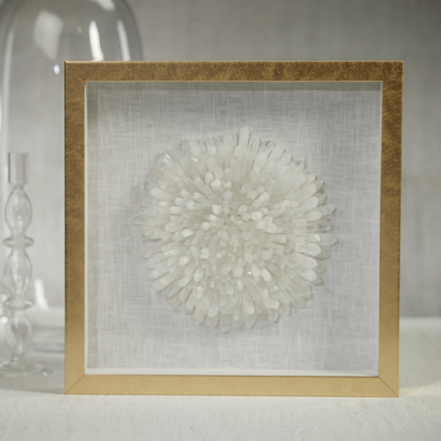 Gold Framed Crystal Flower - Decorative Accessories by Carlyle Avenue