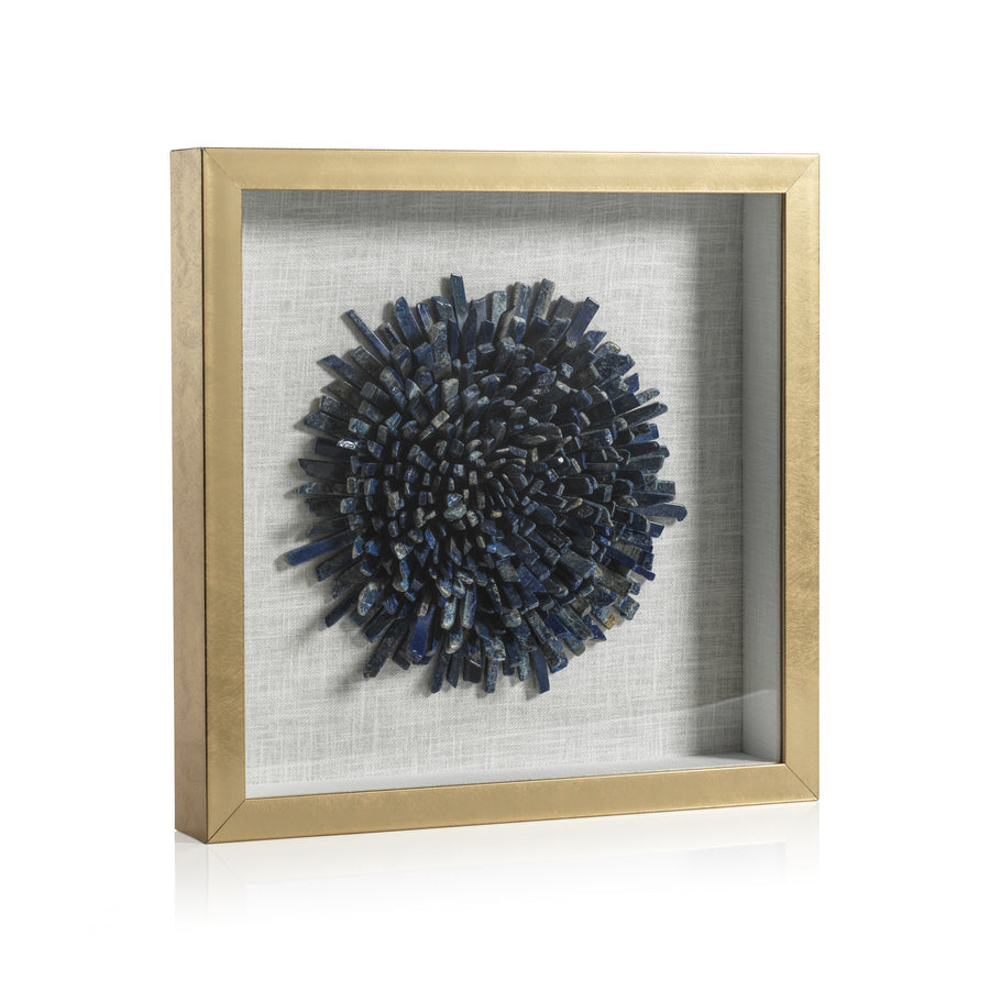 Gold Framed Blue Lapis Flower - Decorative Accessories by Carlyle Avenue