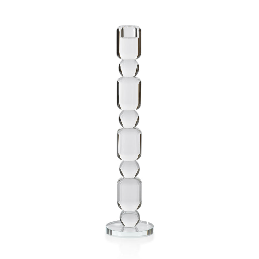 Louisa Crystal Glass Taper Holder - Taper Holder by Carlyle Avenue