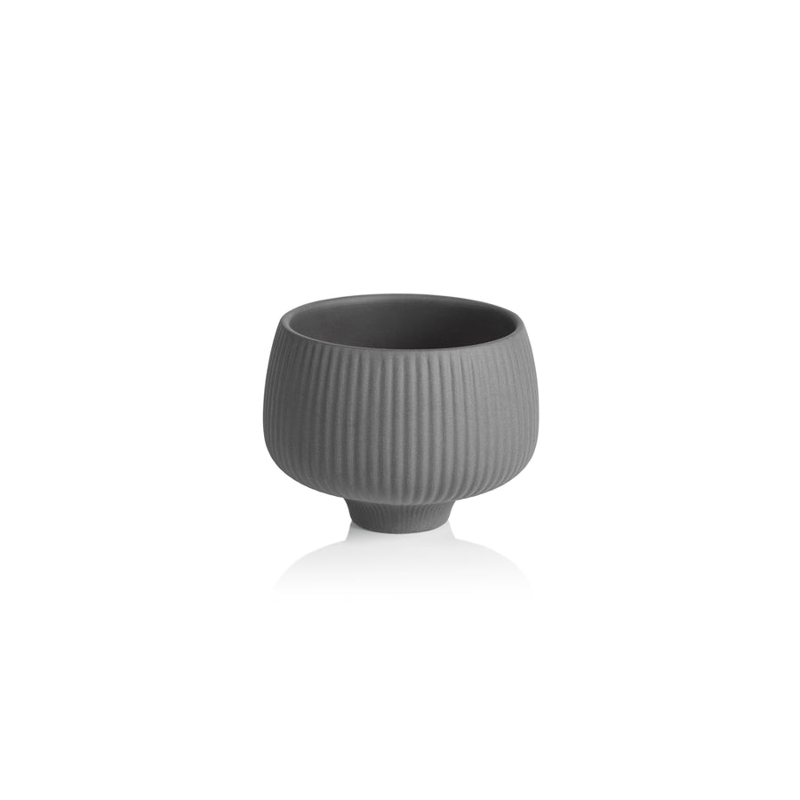 Ridged Condiment Bowl - Matte Charcoal - Bowls by Carlyle Avenue
