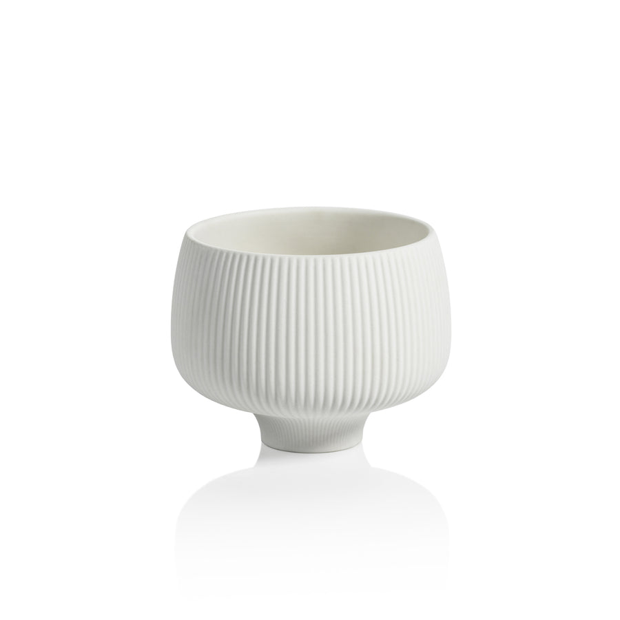 Ridged Condiment Bowl - Matte White - Bowls by Carlyle Avenue