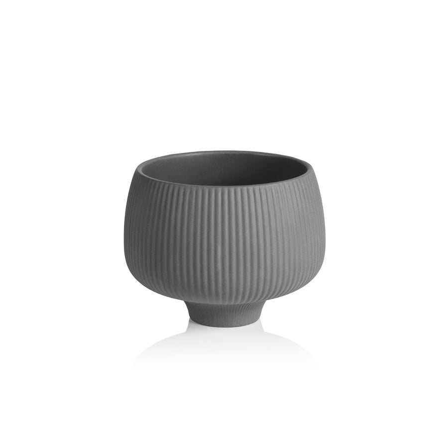 Ridged Condiment Bowl - Matte Charcoal - Bowls by Carlyle Avenue