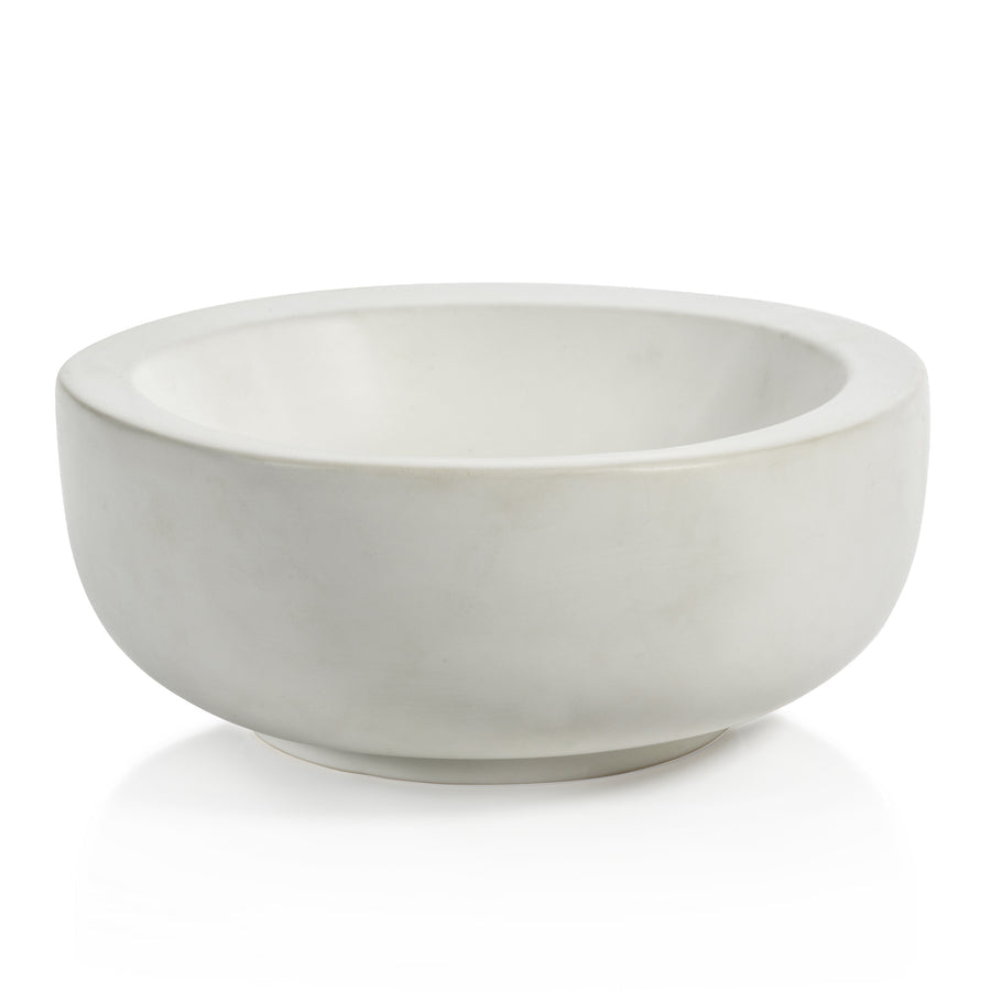 Soft Organic Shape Bowl - Matte White Ceramic