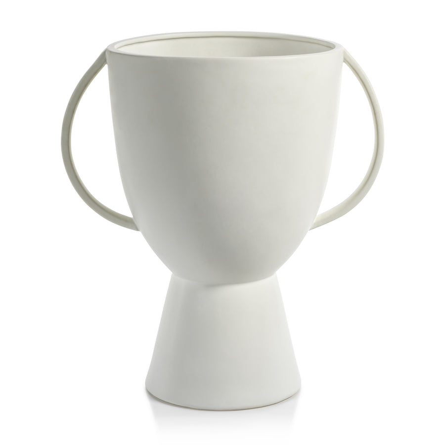 Linz Matte White Ceramic Vase - Vases by Carlyle Avenue