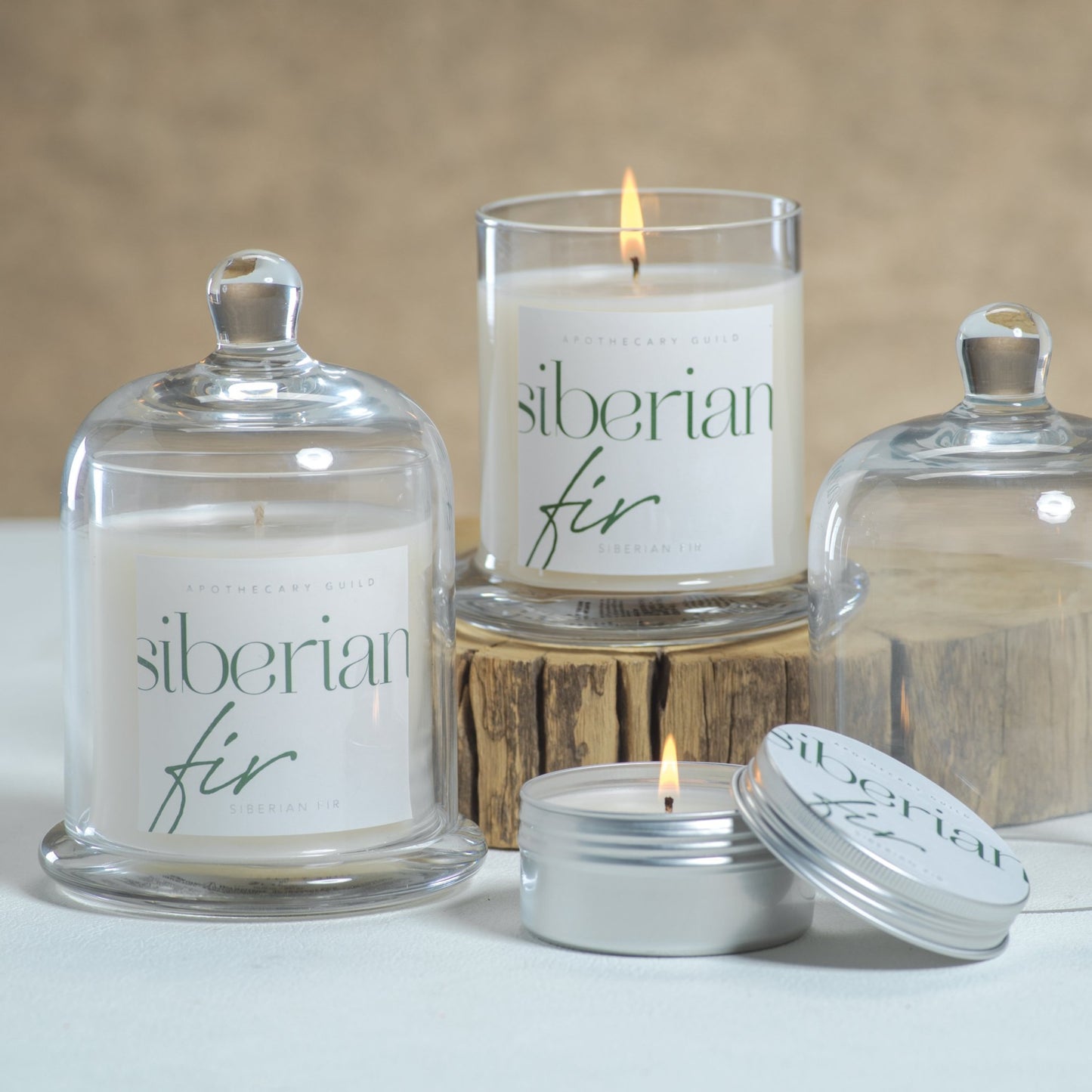 Siberian Fir Candle Dome Jar and Travel Tin - Candles by Carlyle Avenue