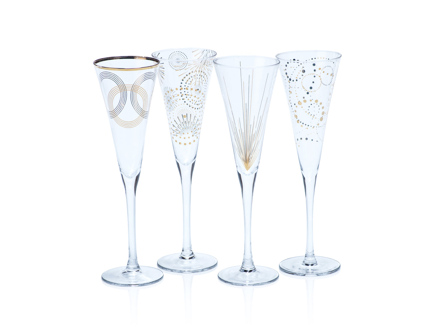 Celebration Champagne Flute Assortment - s/4 - Drinkware by Carlyle Avenue