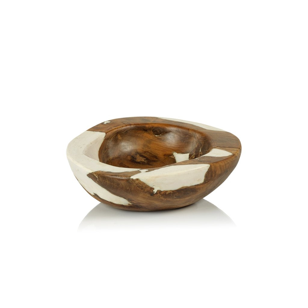 Lamala Natural Teakwood Bowl - Bowls by Carlyle Avenue