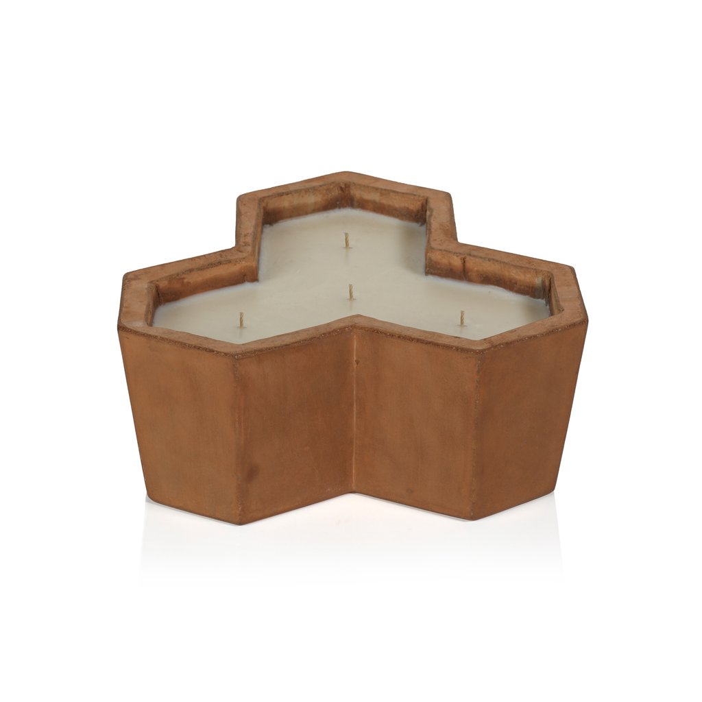 San Juan Honeycomb Concrete Outdoor Scented Candle - Terracotta - Candles by Carlyle Avenue