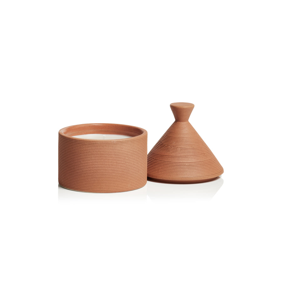 Stoneware Candle Jar w/Lid