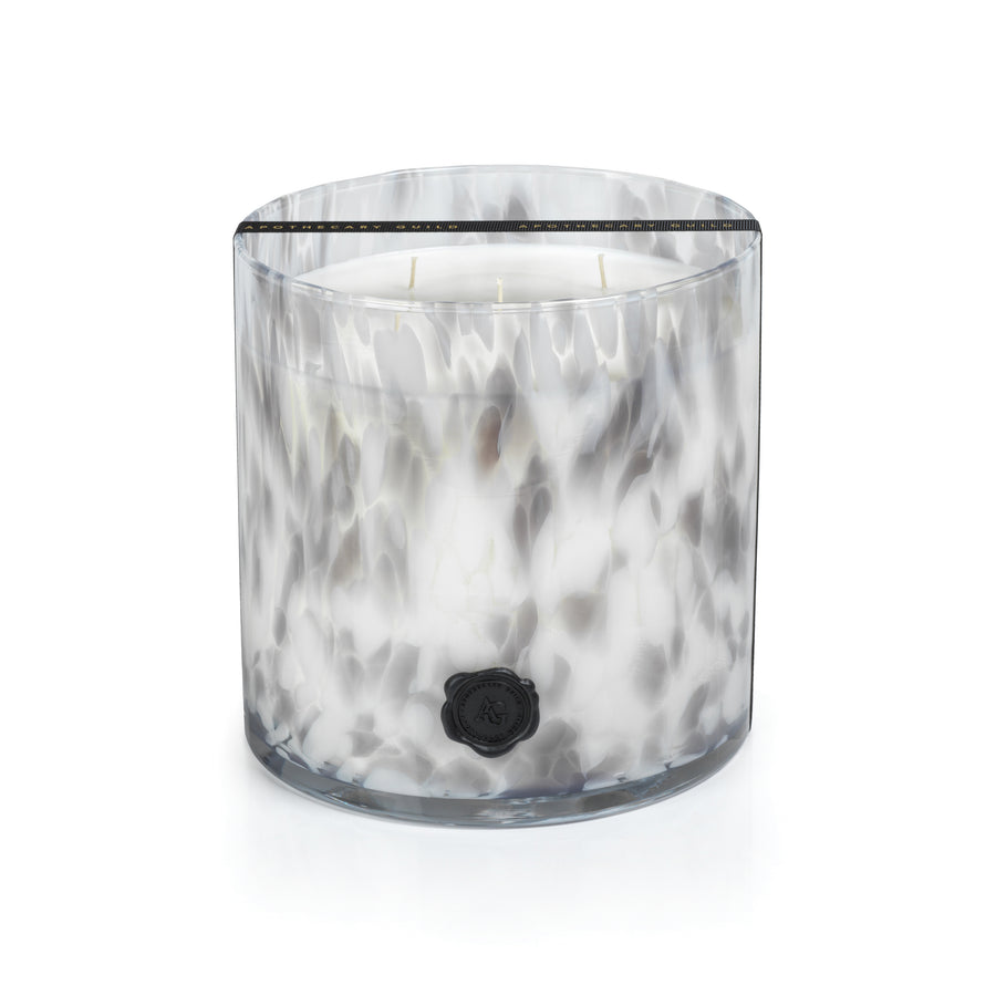 AG Opal Glass Candle - Clear & Gray - Candles by Carlyle Avenue