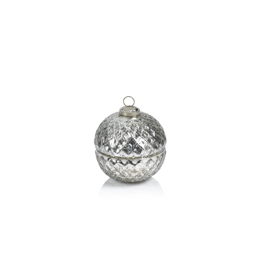 Beehive Ornament Scented Candle - Silver