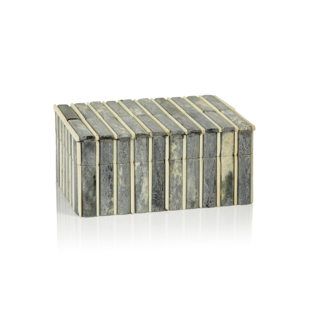 Lisbon Gray Inlaid Bone Box - Decorative Accessories by Carlyle Avenue