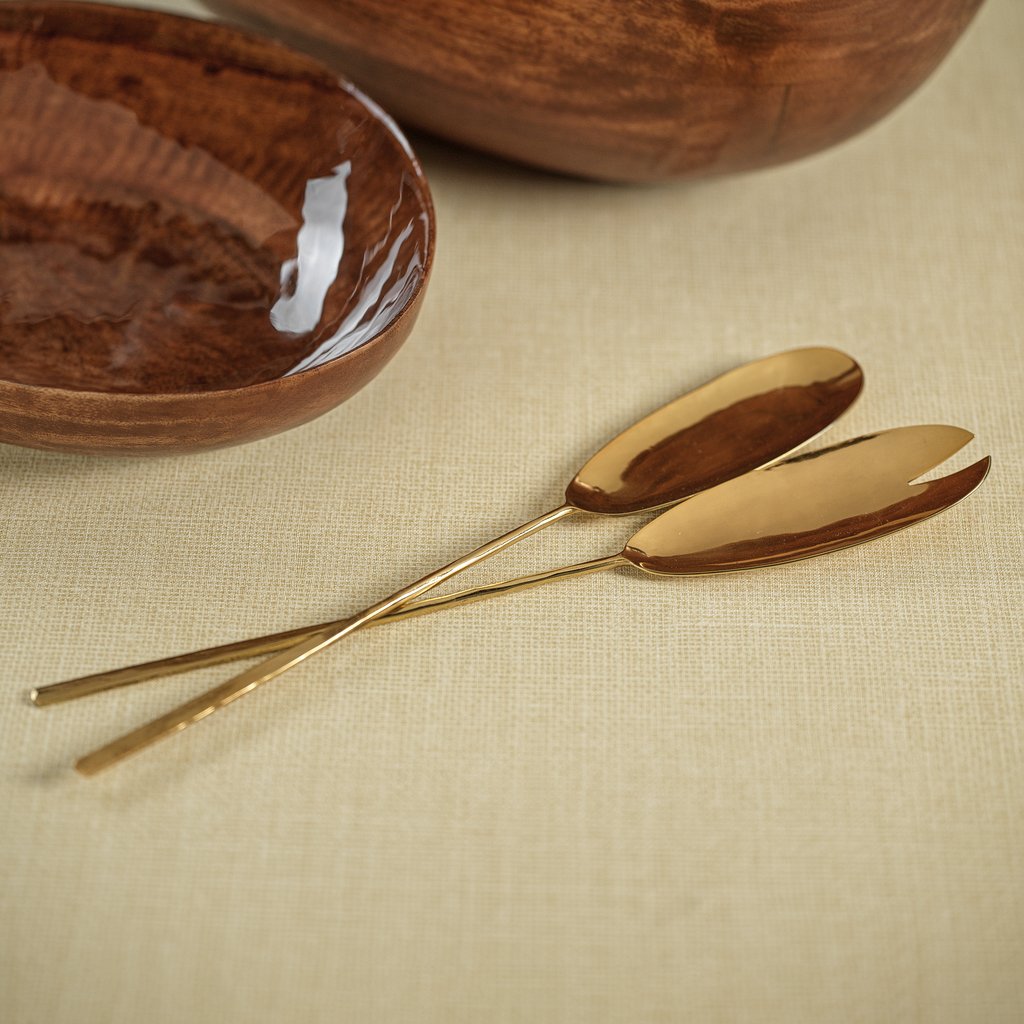Maize Polished Gold Server Set - Tableware by Carlyle Avenue
