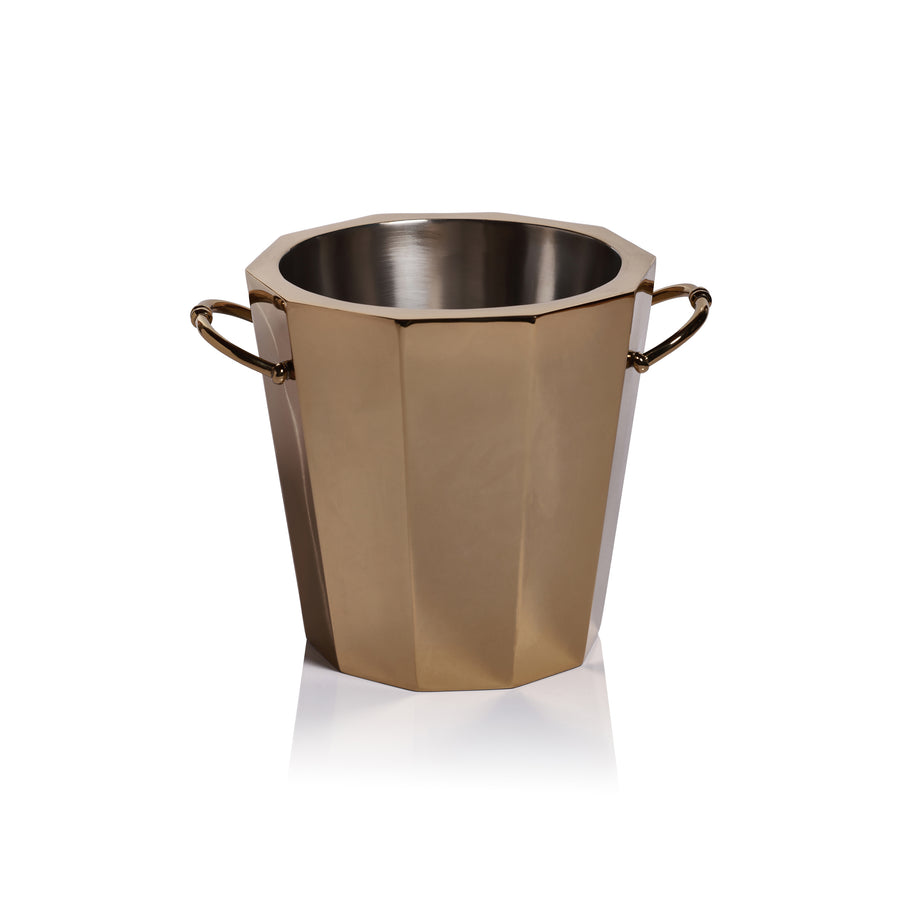 Alessia Double Wall Ice Bucket/Cooler - Gold - Ice Bucket by Carlyle Avenue