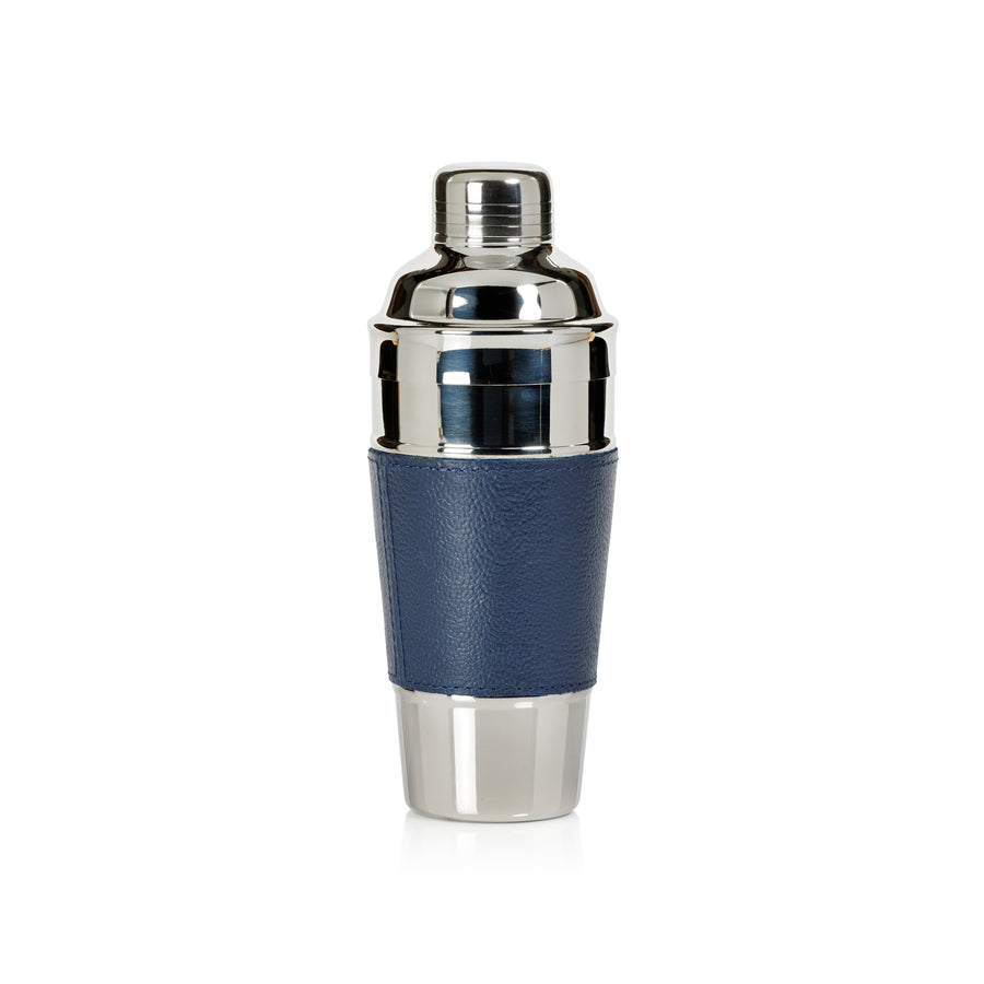Laguna Nickel & Leather Cocktail Shaker - Barware by Carlyle Avenue