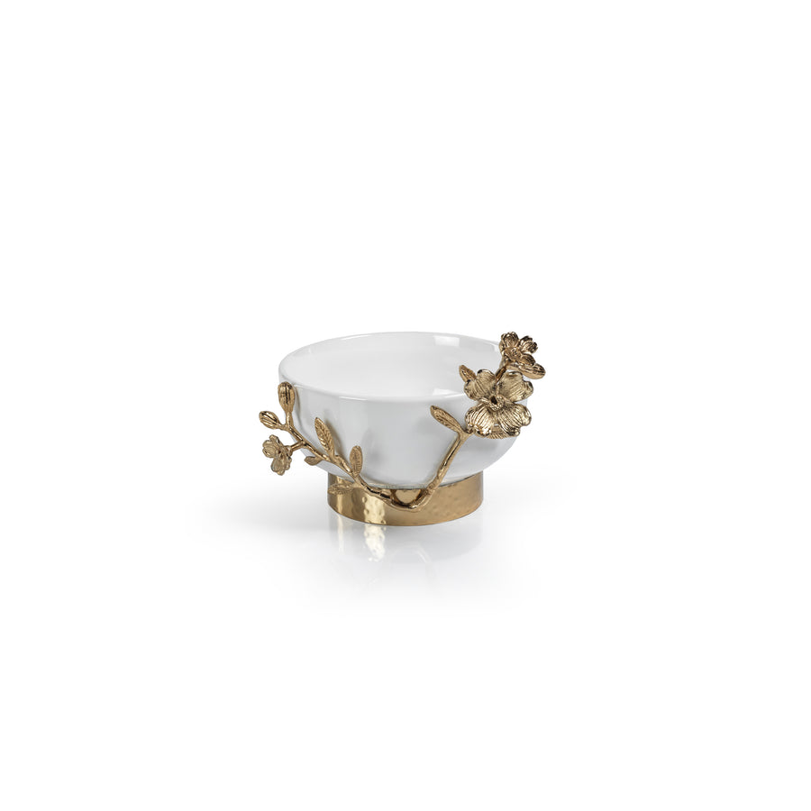 Tavolo Ceramic Bowl w/Gold Floral Trim
