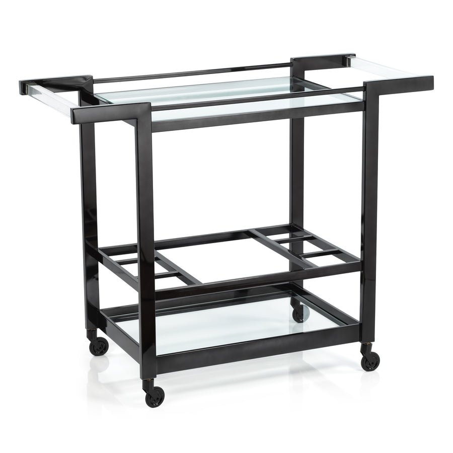 The Beaumont Bar Cart - Black Nickel - Furniture by Carlyle Avenue