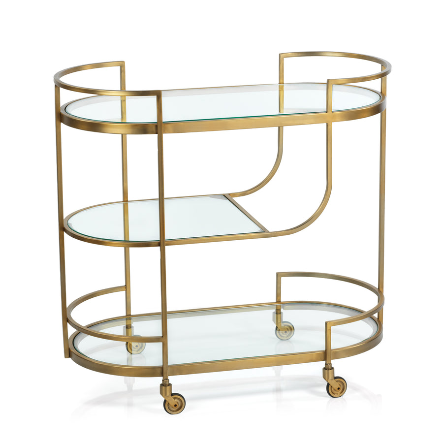 The Claridge Bar Cart - Gold - Furniture by Carlyle Avenue