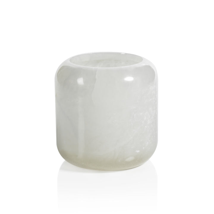 Teran Polished Alabaster Stone Candle Holder / Vase - Candle Holders by Carlyle Avenue