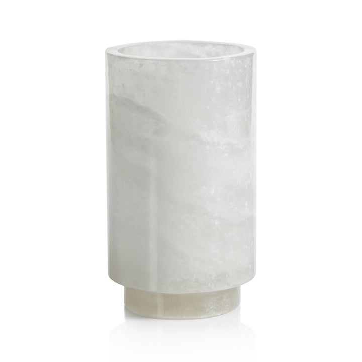 Yasmeen Polished Alabaster Stone Candle Holder / Vase / Wine Cooler - Candle Holders by Carlyle Avenue