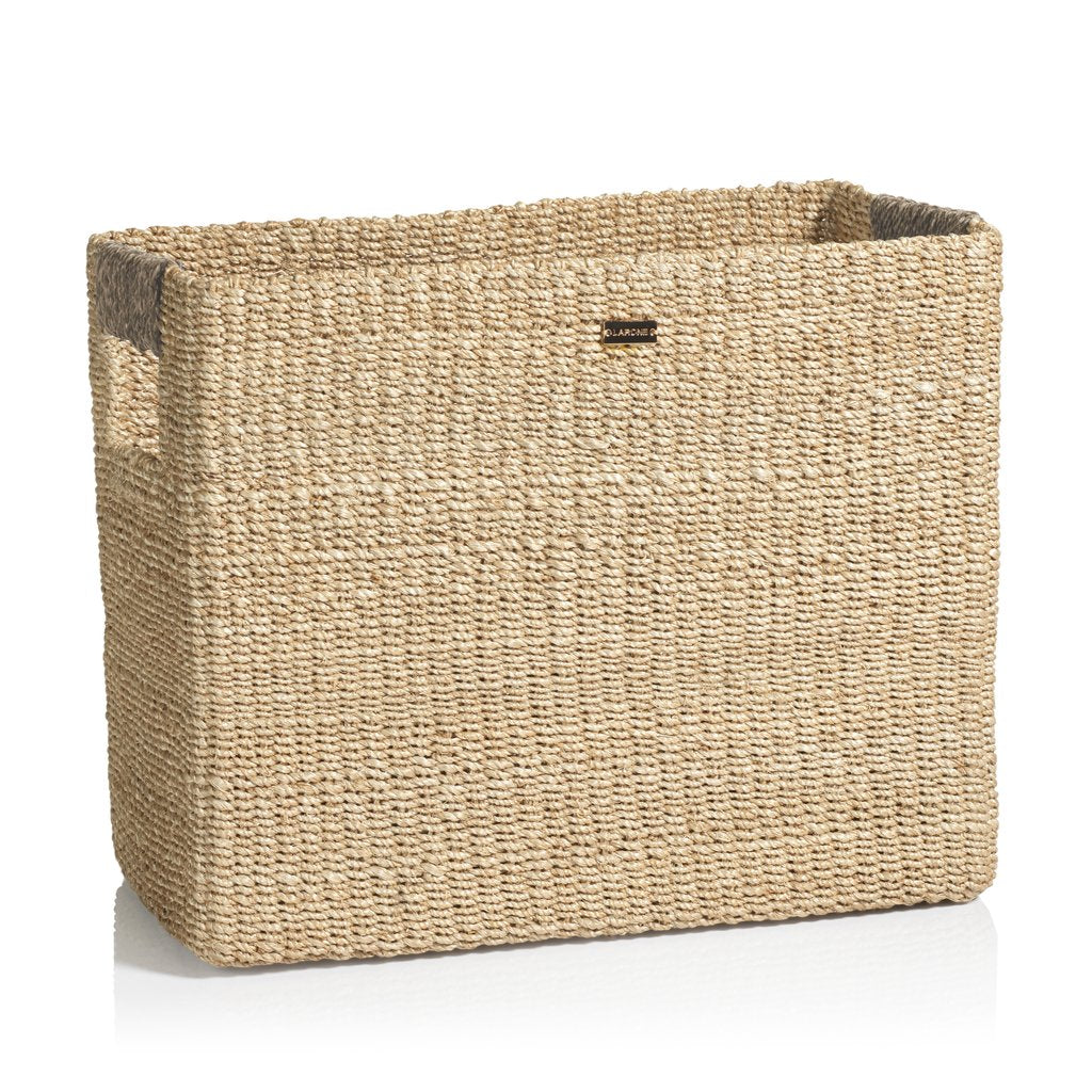 Alex Rectangular Abaca Magazine Basket - Baskets by Carlyle Avenue