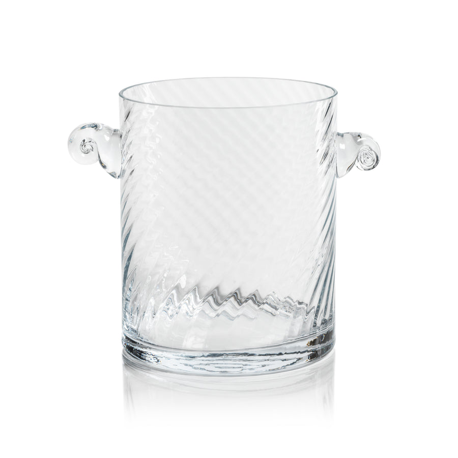 Bagatelle Swirl Glass Ice Bucket - Ice Bucket by Carlyle Avenue