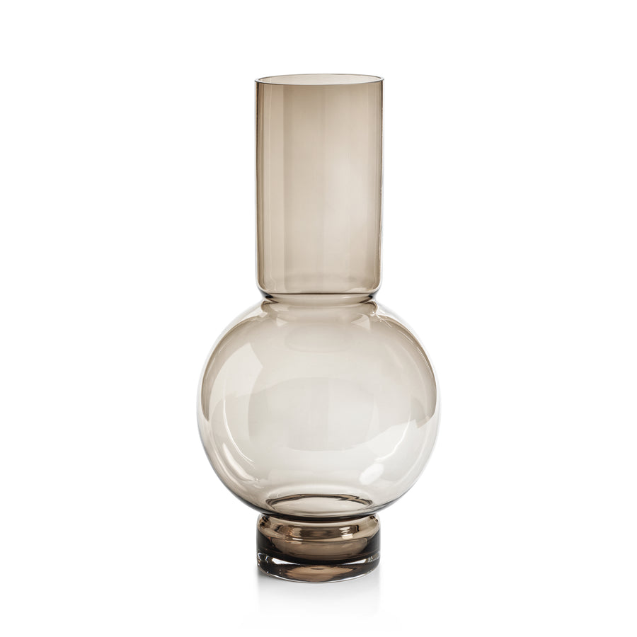 Monceau Glass Vase - Taupe - Vases by Carlyle Avenue