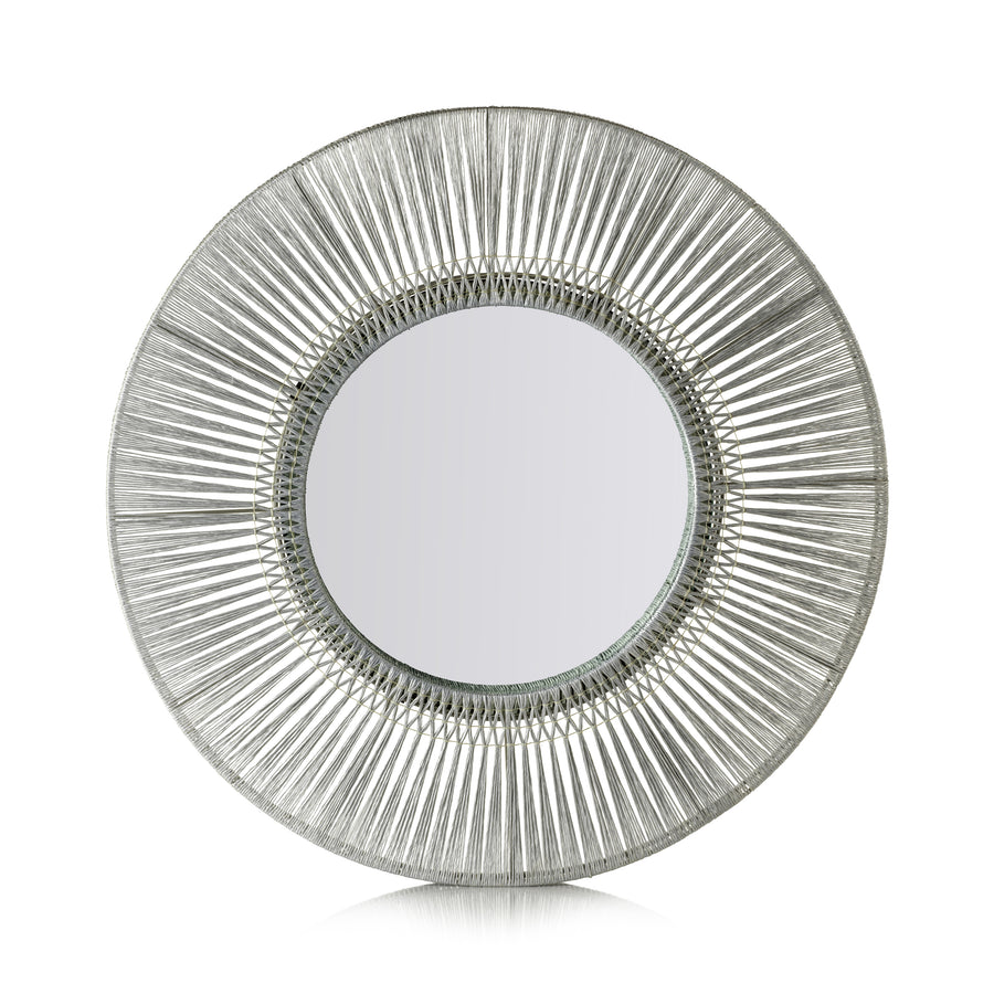 Mnemba Interlaced Wall Mirror - Silver Grey - Wall Mirror by Carlyle Avenue