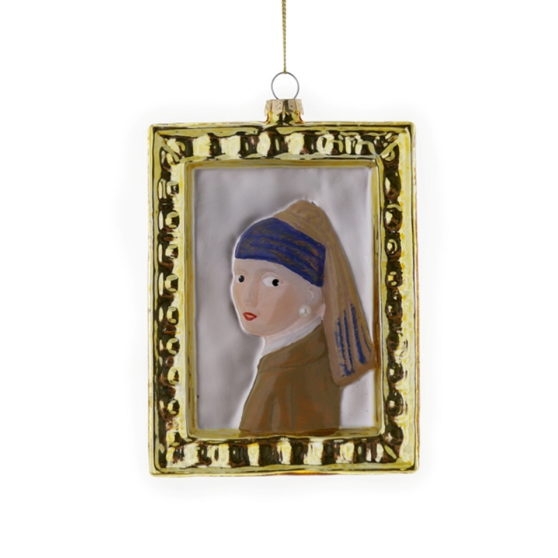 Girl w/a Pearl Earring Painting Ornament - Ornaments by Carlyle Avenue