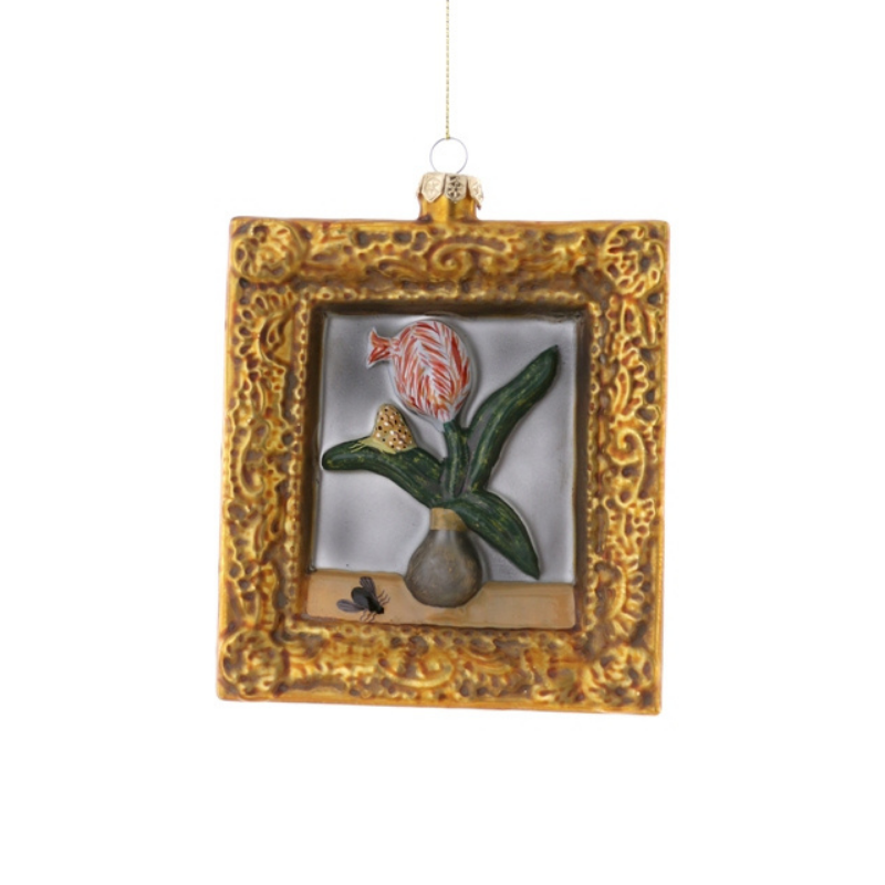 Single Tulip Framed Painting Ornament - Ornaments by Carlyle Avenue