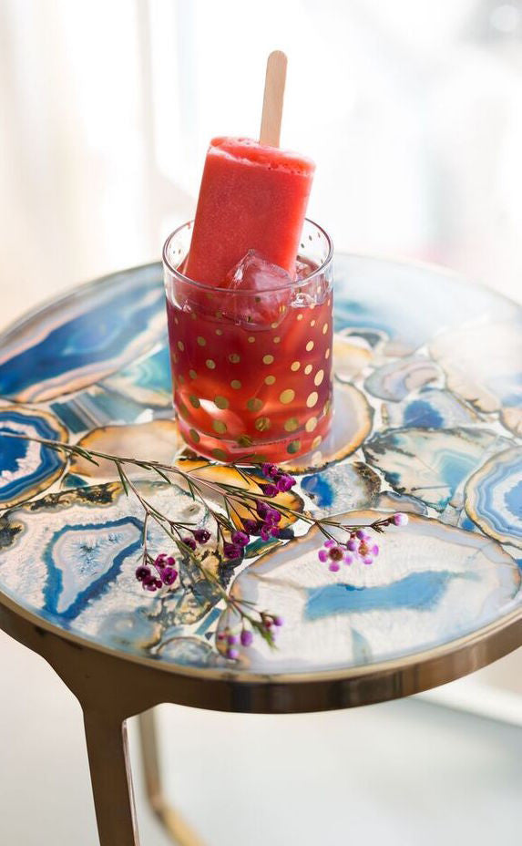 La Sardaigne Blue Agate End Table - Furniture by Carlyle Avenue