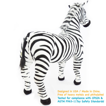 Zelassie The Zebra | 31 Inch Stuffed Animal Plush - Kids by Carlyle Avenue