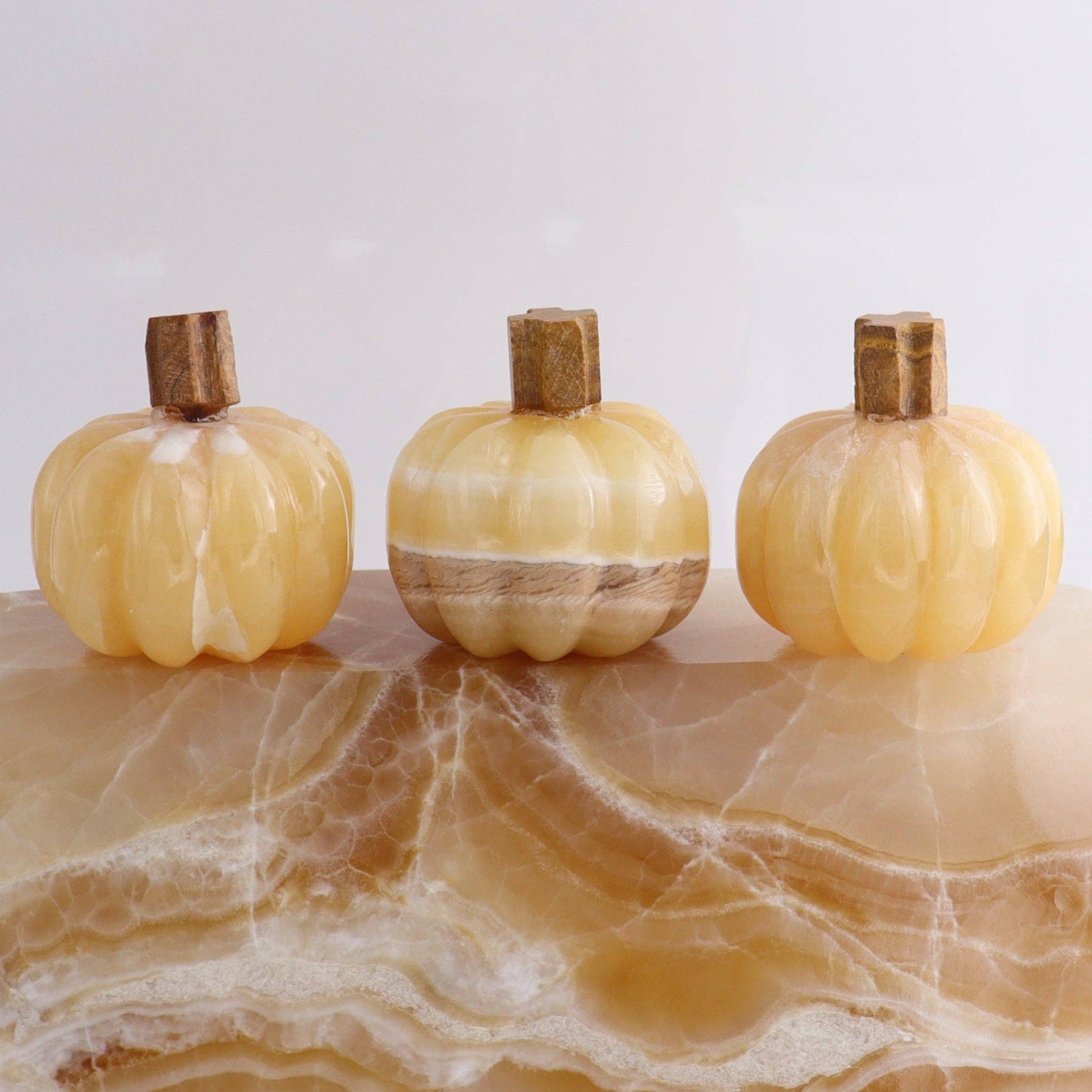One Round Orange Onyx Pumpkin -  by Carlyle Avenue