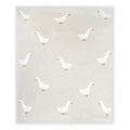 Duck Waddle - Organic Jacquard Knit Baby Blankets featuring adorable duck motif on soft background.