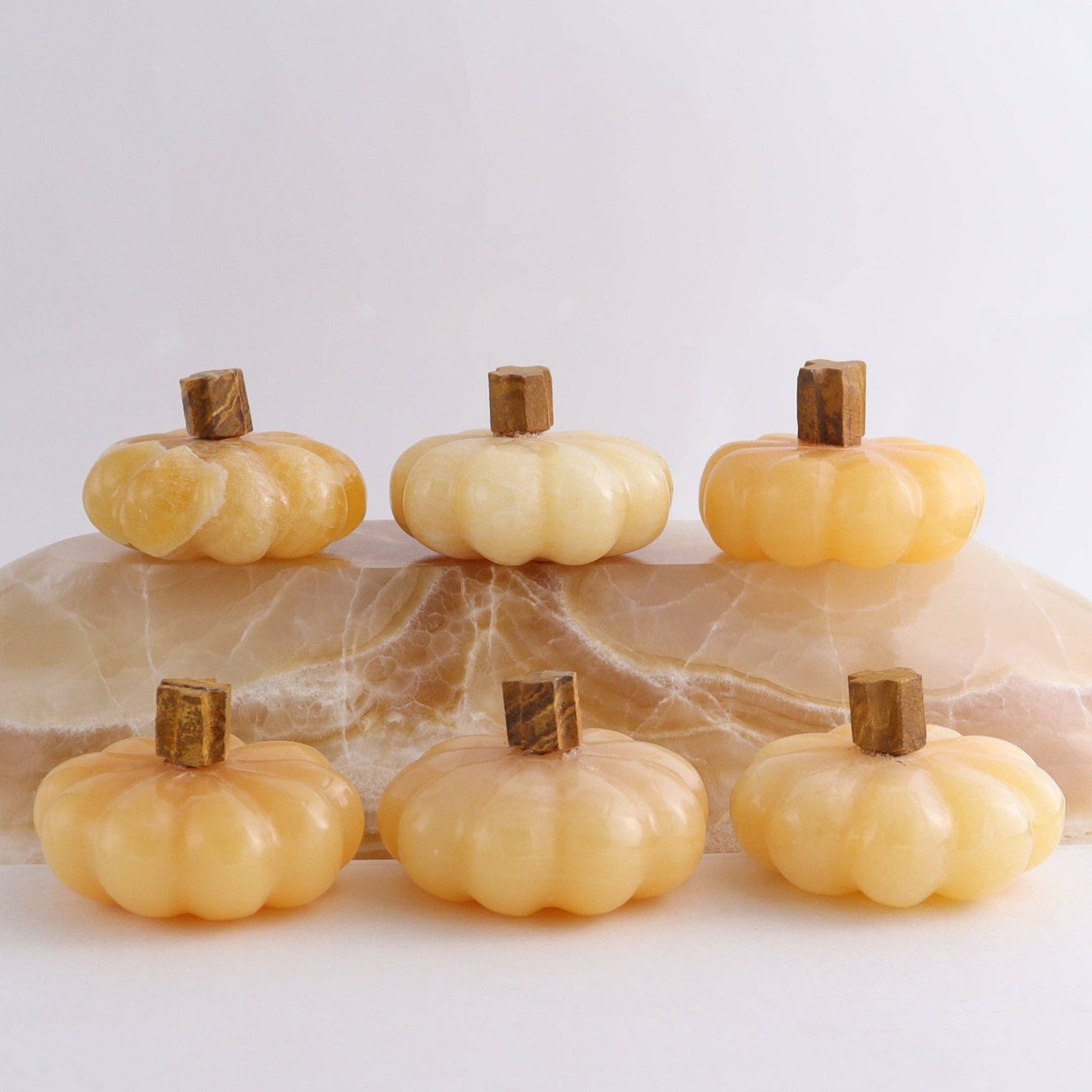 One Flat Orange Onyx Pumpkin