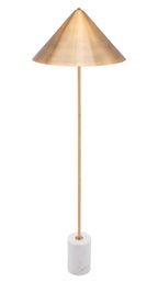 Bianca Floor Lamp Brass & White -  by Carlyle Avenue