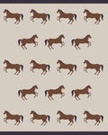Horse - Organic Cotton Jacquard Sweater Knit Baby Blanket -  by Carlyle Avenue