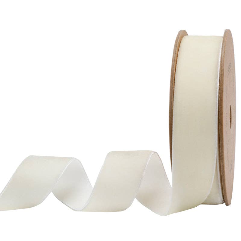 16 Colors | 1" Velvet Ribbon | 10 Yard Roll -  by Carlyle Avenue